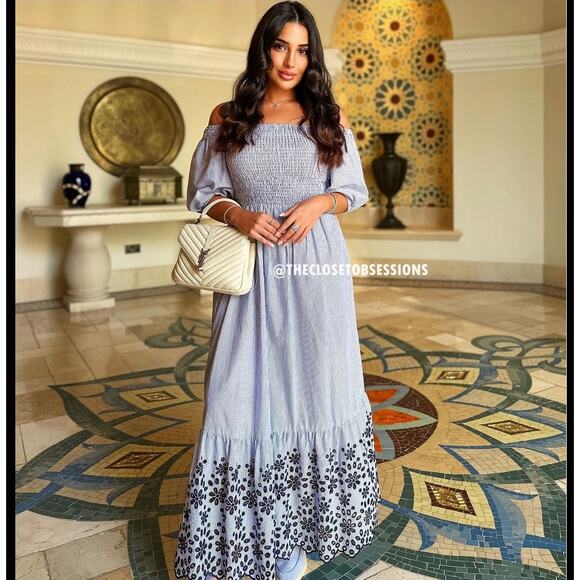 ZARA Balloon Sleeve Long Dress NWT - Picture 5 of 16